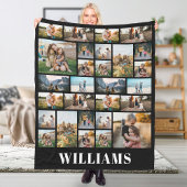 Familie Gepersonaliseerde Naam Aangepaste Fotocoll Fleece Deken