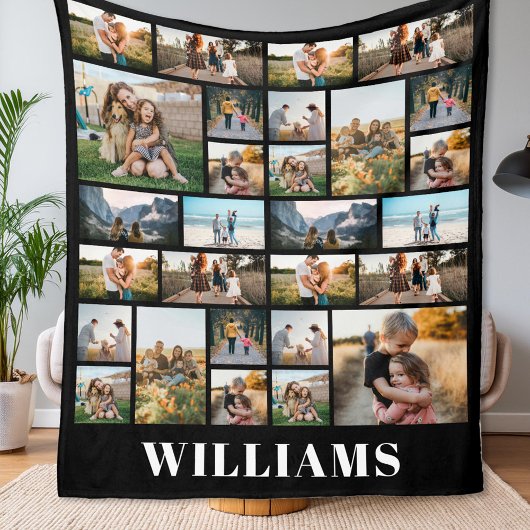 Familie Gepersonaliseerde Naam Aangepaste Fotocoll Fleece Deken