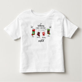 Familie gepersonaliseerde peuterkousen kinder shirts