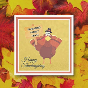 Familie! Gepersonaliseerde Thanksgiving Feest Servet