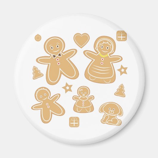 familie Gingerbrood Magneet (Voorkant)
