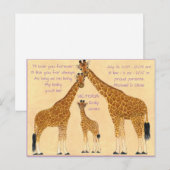 Familie Giraffe - Aankondiging geboorte (Voorkant / Achterkant)