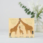 Familie Giraffe - Aankondiging geboorte (Staand voorkant)