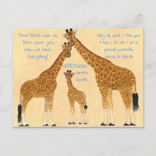 Familie Giraffe - Aankondiging geboorte