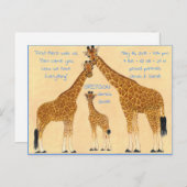 Familie Giraffe - Aankondiging geboorte (Voorkant / Achterkant)