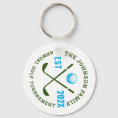 Familie golftoernooi | Aangepaste Logo Sleutelhanger (Voorkant)