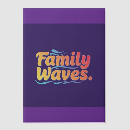 Familie golven vellum uitnodigingen (Voorkant)