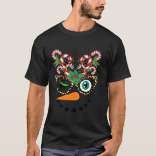 Familie Grappig Gezicht Luipaard Glazen Rendier Sn T-shirt