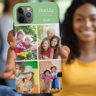Familie Groen 4 Fotocollage Aangepast Case-Mate iPhone Case