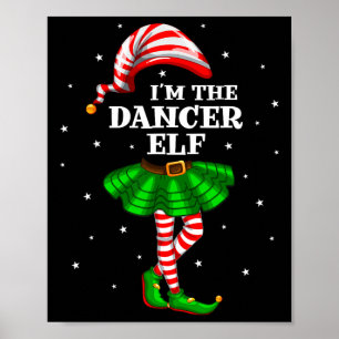 Familie groep Ik ben de danser Elf Kerstmis Poster
