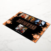Familie Halloween Fotocollage Kaart (Gedraaid)