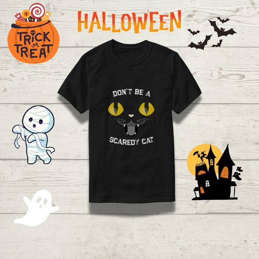 Familie Halloween "Wees geen enge kat" T-shirt