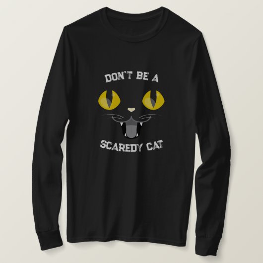 Familie Halloween "Wees geen enge kat" T-shirt (Design voorkant)