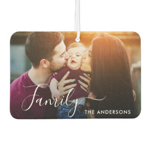 FAMILIE hand belettering aangepaste foto Luchtverfrisser