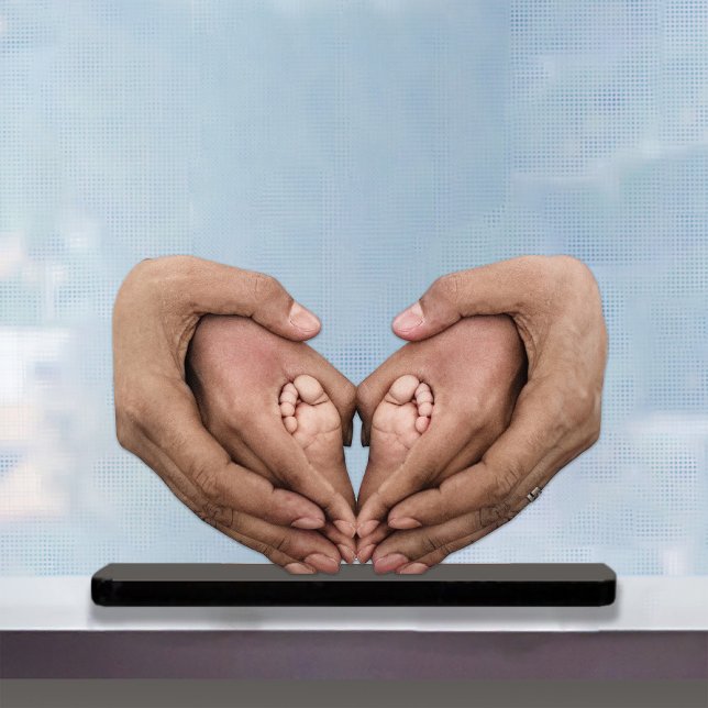 Familie Handen Foto Sculptuur Cutout Staand Fotobeeldje (Family Hands Photo Sculpture Cutout)