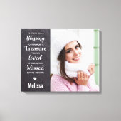 Familie Herdenking Foto Canvas Afdruk (Voorkant)