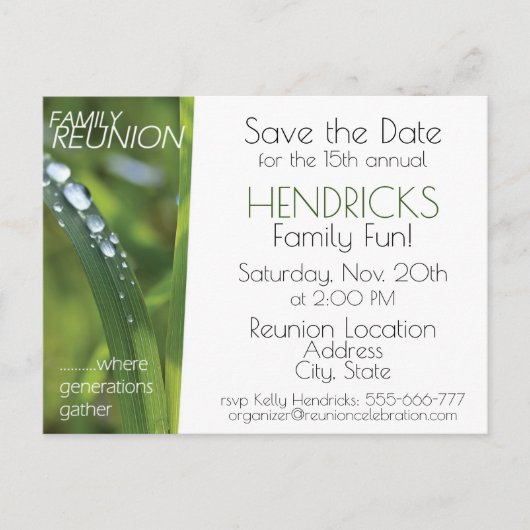 Familie hereniging ontwerp. briefkaart (Voorkant)