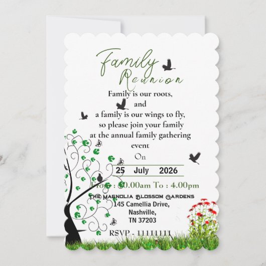 Familie Hereniging Uitnodiging (Voorkant)
