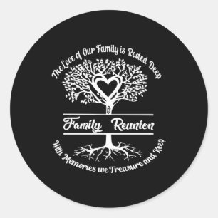 Familie herenigt de liefde van onze familie ronde sticker