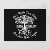 Familie herenigt onze wortels met diepe bomen briefkaart (Voorkant)