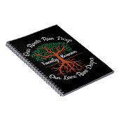 Familie herenigt onze wortels met diepe bomen notitieboek (Rechterzijde)