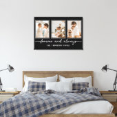 Familie herinneringen zwart Gepersonaliseerd fotoc Canvas Afdruk (Insitu (Slaapkamer))