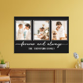 Familie herinneringen zwart Gepersonaliseerd fotoc Canvas Afdruk (Insitu (Woonkamer))