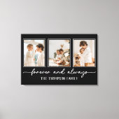 Familie herinneringen zwart Gepersonaliseerd fotoc Canvas Afdruk (Voorkant)