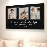Familie herinneringen zwart Gepersonaliseerd fotoc