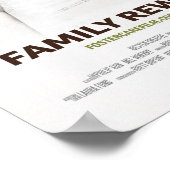 Familie Herschreven Poster (Hoek)