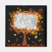 Familie herünie herfst - Boom Foto Lijst Magneet (Voorkant)