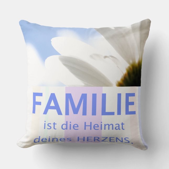 Familie Herz Liebe - schöne Sprüche Zitate deutsch Kussen (Voorkant)