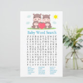 Familie hippo Baby shower Word Search Game (Staand voorkant)