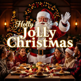 Familie Holly Jolly Christmas Ornament Kaart