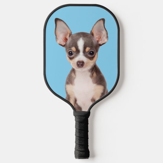 Familie Hond Foto Baby Blauw Pickleball Paddle (Voorkant)