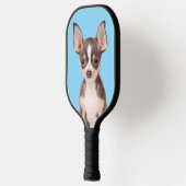 Familie Hond Foto Baby Blauw Pickleball Paddle (Links)