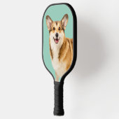 Familie Hond Foto Licht Blauwgroen Pickleball Paddle (Links)