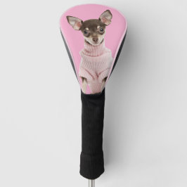 Familie hond foto roze golfheadcover