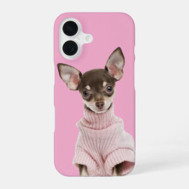 Familie hond foto roze iPhone 16 hoesje