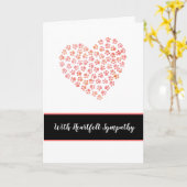 Familie Hond Kat Verlies Hart Poot Prints Sympathi Kaart (Gele Bloem)