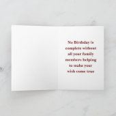 Familie Hond Verjaardag, 5 "x 7" Gevouwen Kaart (Binnen)