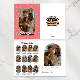 Familie hoogtepunten Retro "Jaar in Beeld" Foto Feestdagen Kaart