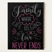 Familie houdt van moderne geheugenfoto planner (Achterkant)