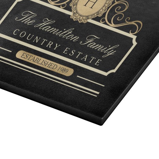 Familie Huis Gevestigd Zwart Goud Snijplank (Hoek)