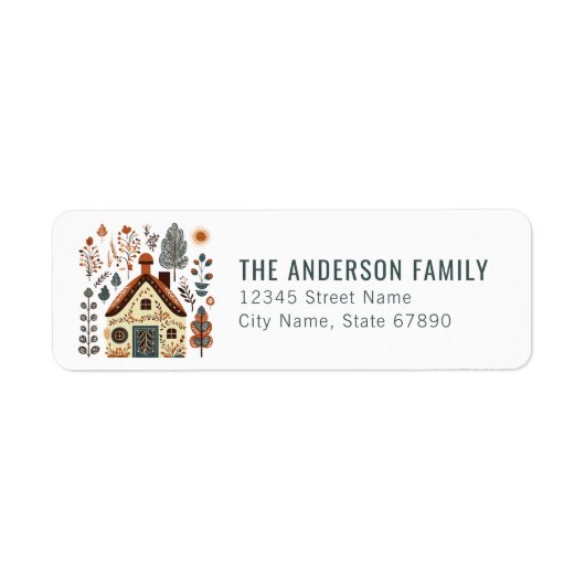 Familie huis retour adres labels (Voorkant)