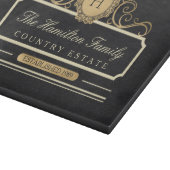 Familie Huis Vastgestelde houtskool Goud Snijplank (Hoek)