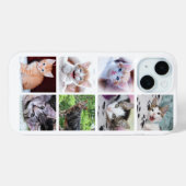 Familie huisdier 7 vierkante foto collage Case-Mate iPhone case (Achterkant (horizontaal))