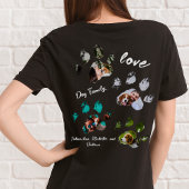 Familie Huisdier Selfie Foto Sjabloon Basic T-shir T-shirt