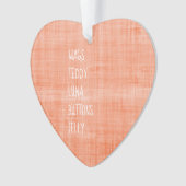 Familie Huisdiernamen Tijdloze Aandenken Boodschap Ornament (voorkant)