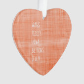 Familie Huisdiernamen Tijdloze Aandenken Boodschap Ornament (voorkant)